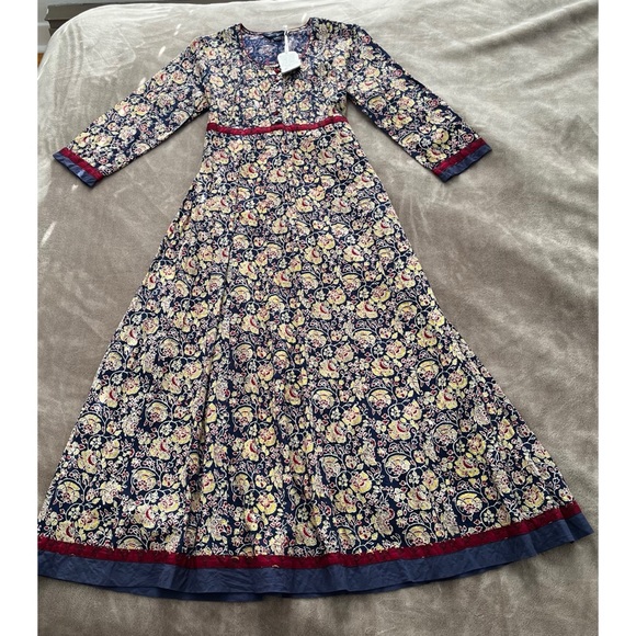 April Cornell Jaipuri Rose Dress Indigo - Picture 15 of 17